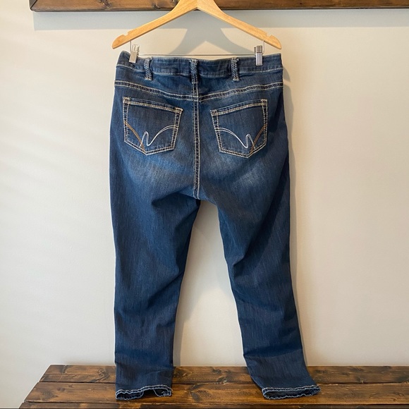 Warehouse One Mid Rise Skinny Jeans Size 14+ Short - Picture 2 of 5